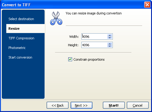 DXF to TIFF