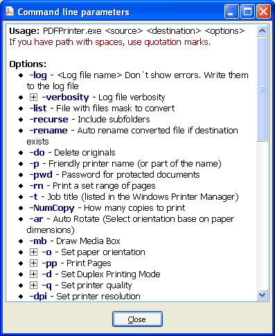 pdf print command line