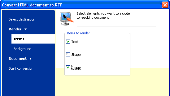 Convert HTML to RTF