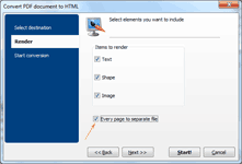 convert pdf to html