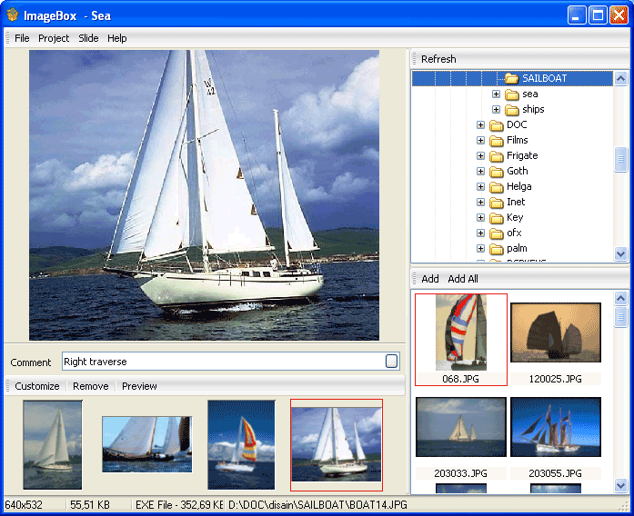 ImageBox - Creates a slide show of your images and music