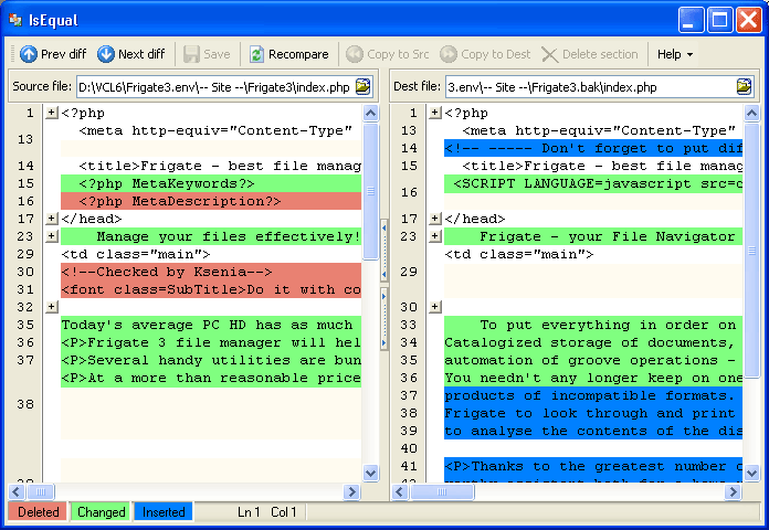 IsEqual ScreenShot 1