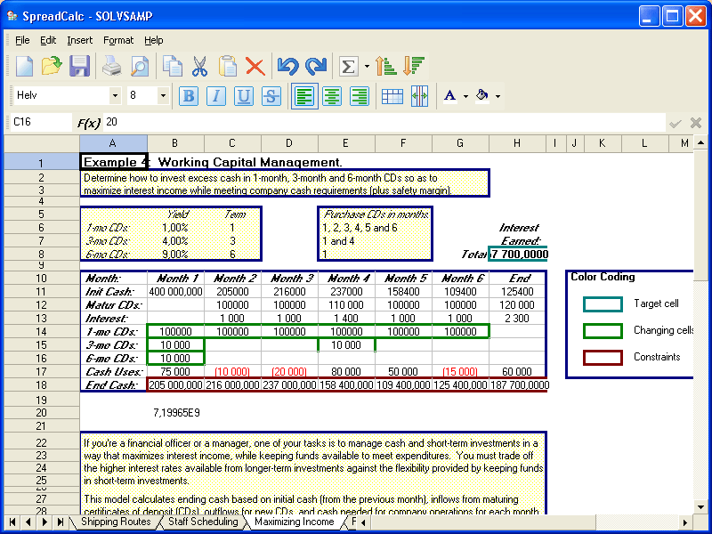 SpreadCalc ScreenShot 1