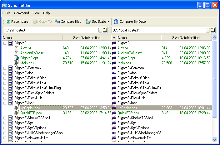 SyncFolder - Compare and merge your files and folders