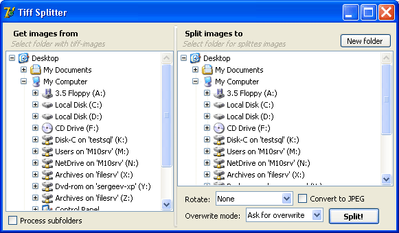 TiffSplitter screenshot