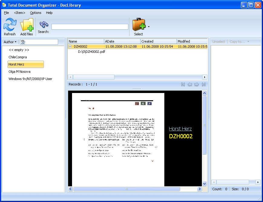 Total Doc Organizer ScreenShot 1
