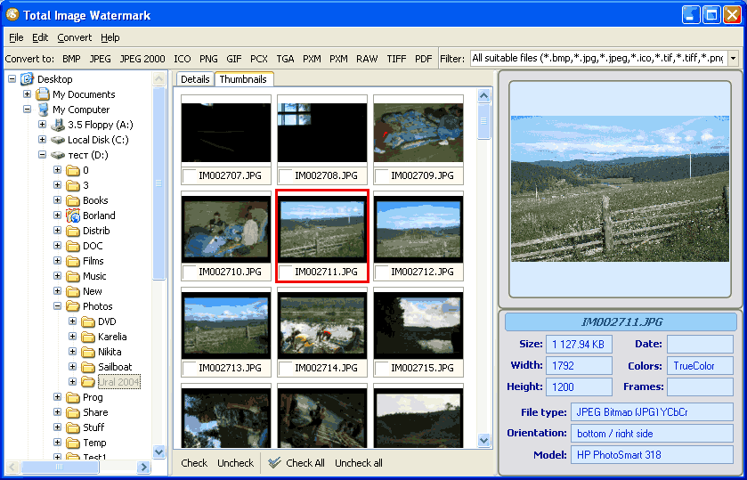 Total Image Watermark ScreenShot 1