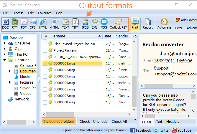 Total Mail Converter screenshot