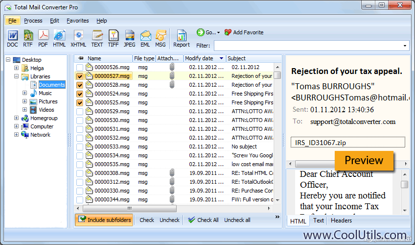 Windows 7 Total Mail Converter Pro 2.3 full