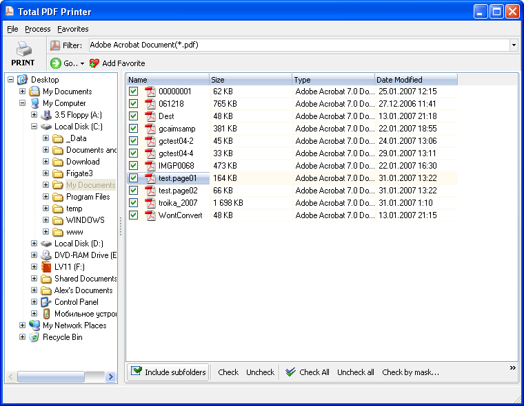 Total PDF Printer ScreenShot 1