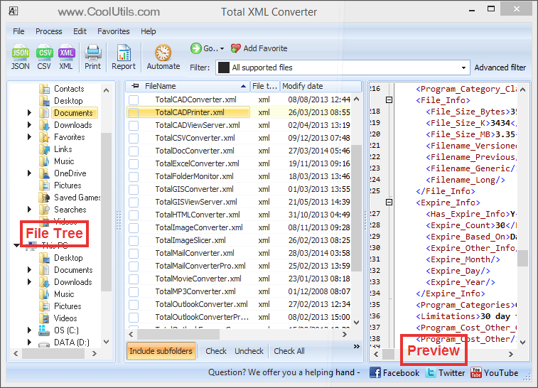 Windows 7 Total XML Converter 1.4 full