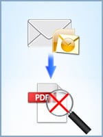 Convert Outlook Emails to a non-searchable PDF