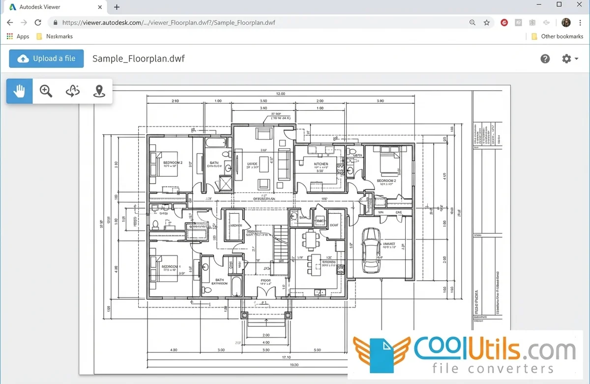Autodesk Viewer online — opening DWF files in a browser without installation