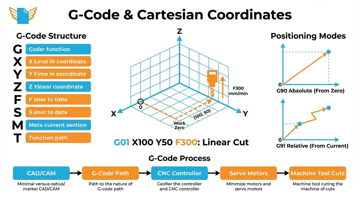 How G-code controls machine movement — coordinate-driven motor instructions