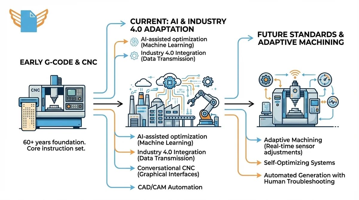 The future of G-code — AI-assisted optimization, Industry 4.0, adaptive machining, conversational CNC