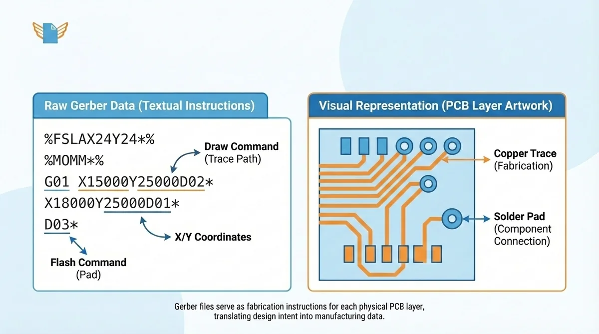 Gerber file fundamentals — fabrication instruction for each PCB layer