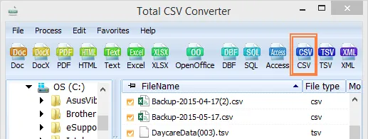 Total CSV Converter - CSV to XHTML batch conversion interface