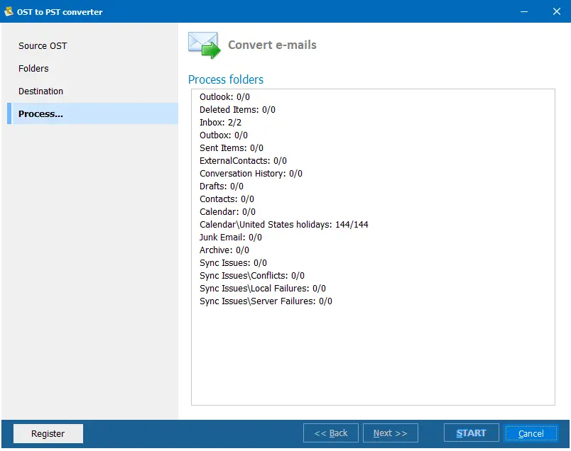 OST do PST Converter Proces