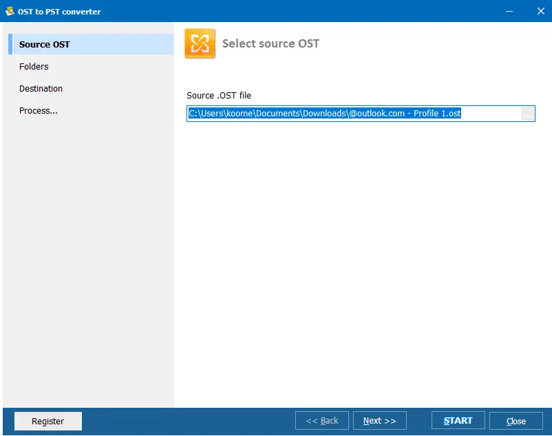 OST do PST Converter