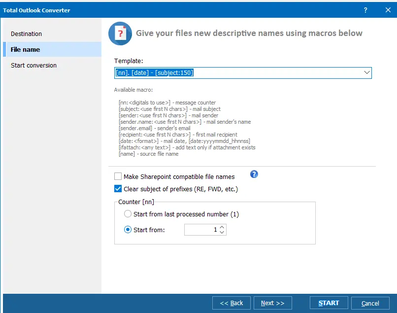 Auswählen mehrerer Dateien zur Konvertierung