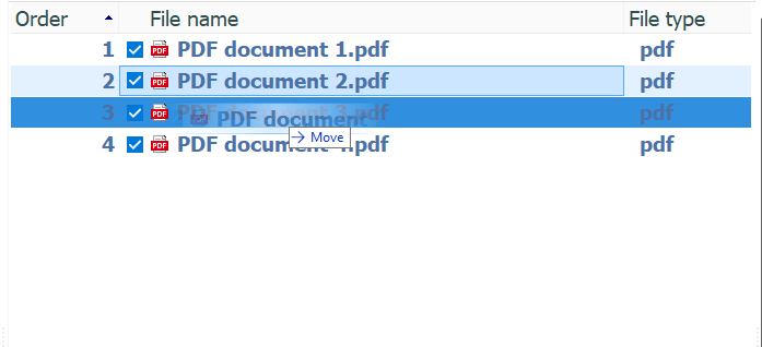 دمج ملفات PDF - الخطوة 4 - تنظيم PDF Combine