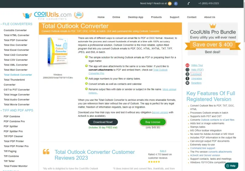 Wie lade ich Total Outlook Converter herunter