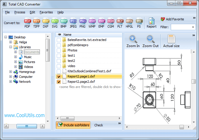 convert dxf to pdf