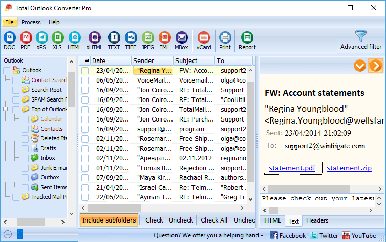 Total Outlook Converter Pro