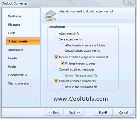 convert outlook emails with images