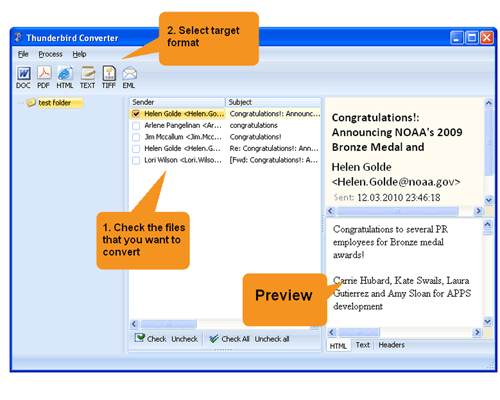 Convert Thunderbird Emails With Attachments to HTML