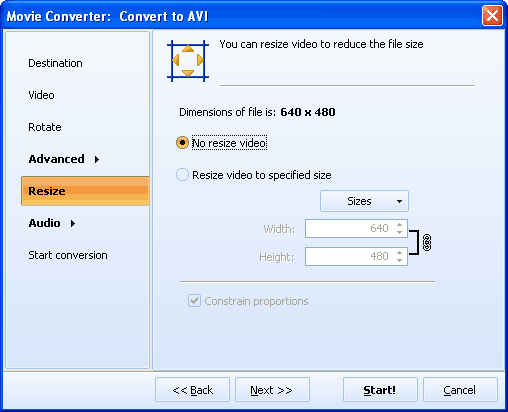 reduce video size