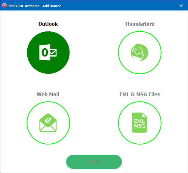 Mail2PDF Archiver Windows 11 download