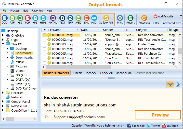 Total Mail Converter ScreenShot 1